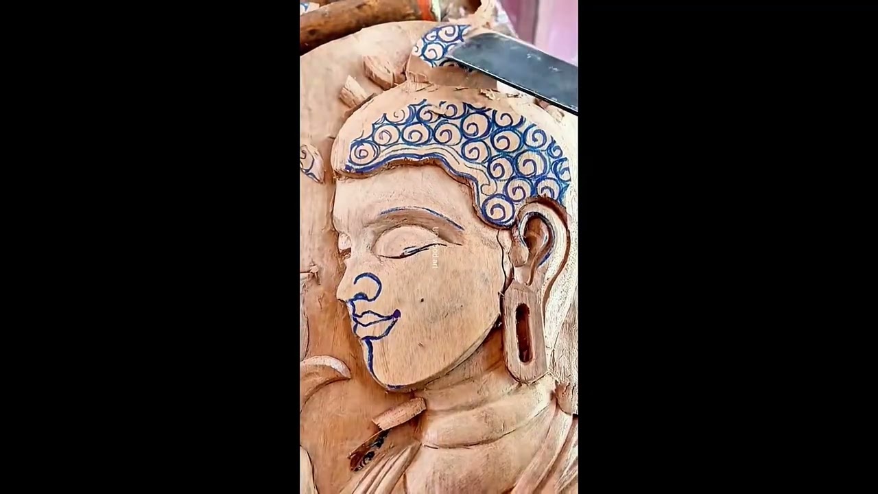 Jesus Face Carving in Wood 🪵 