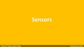 Lesson 3-2 [Sensing and Actuation] Sensors