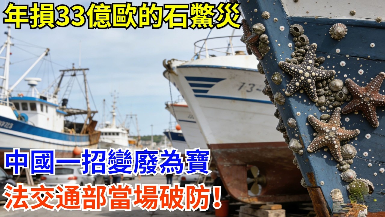 年損33億歐的石鱉災，中國一招變廢為寶，法交通部當場破防！#科普 #熱門  #國際觀點 #大國工程 #海產品 #科技