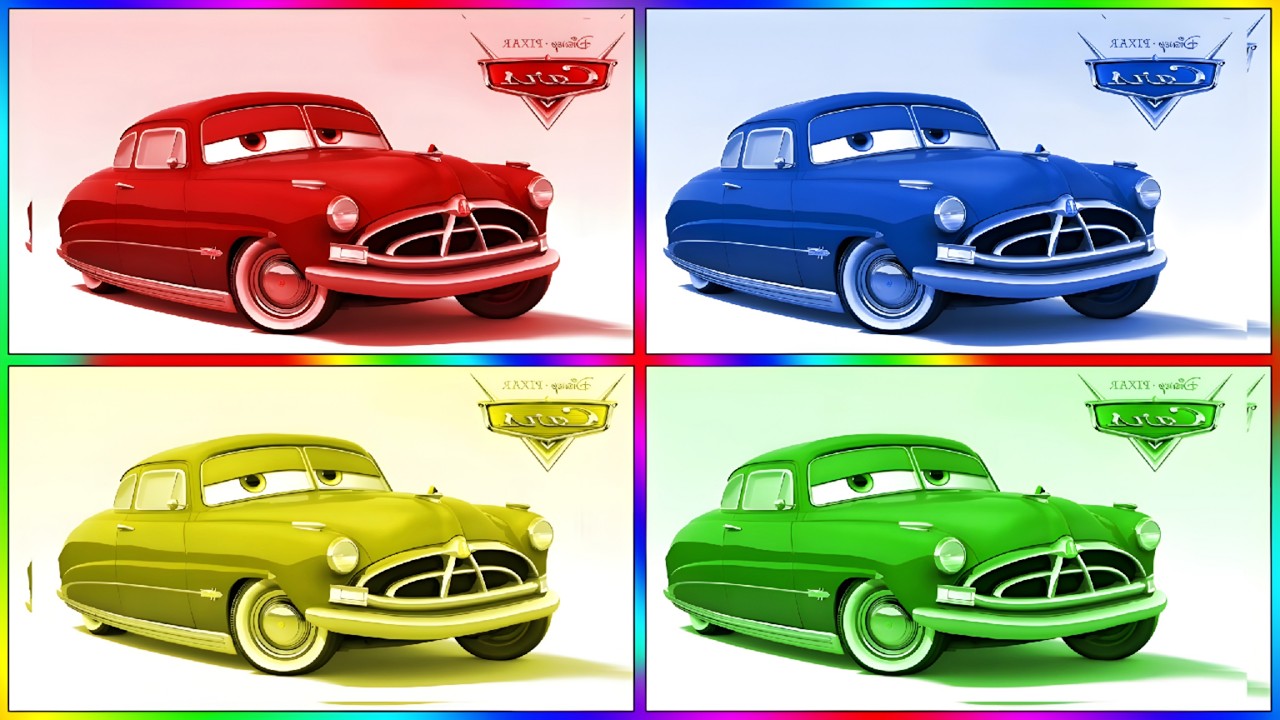 Doc Hudson And Lighting McQueen Coffin Dance Cover 🔵🔴🟢🟡  Color VS Battle #Part 87