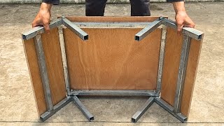 DIY  Craftsman's Ideas // Smart folding magic table in 3 sizes // Smart folding metal tool !!