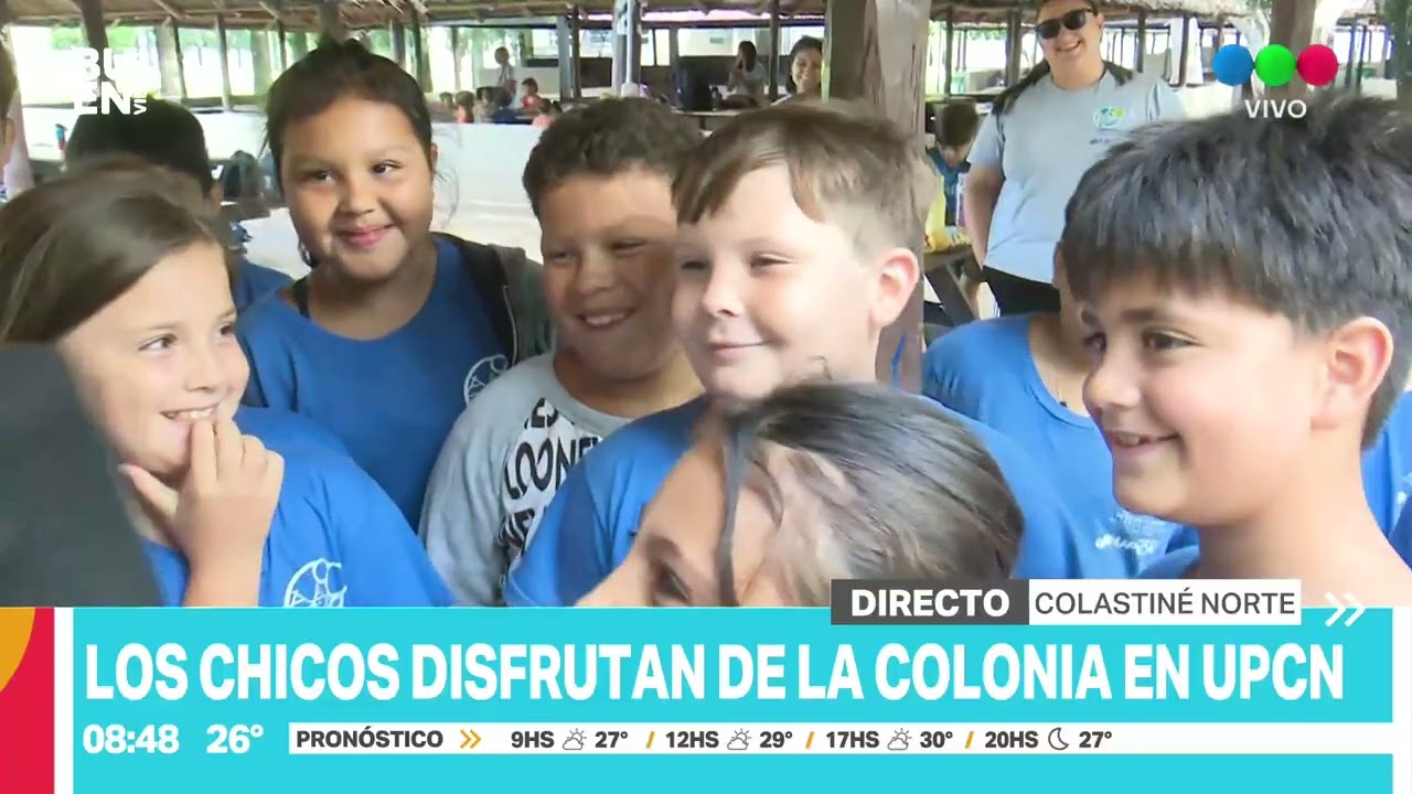 La colonia de UPCN cumple 5 semanas y los chicos la disfrutan en el camping de Colastiné Norte