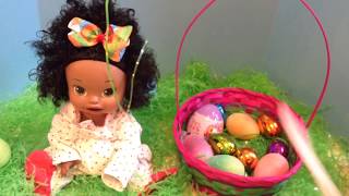 Baby Alive Super Snackin' Sara Doll Easter Basket with Hubba Bubba 6 Feet of Fun Bubble Gum!