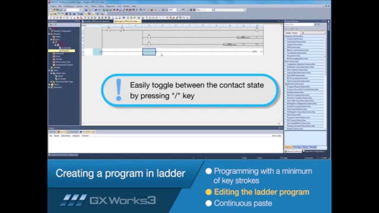 Mitsubishi Electric Quick Tips Gx Works3 Programming Tips Youtube