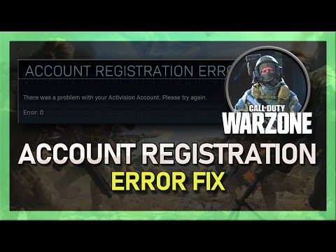 Modern Warfare - How To Fix Account Registration Error 0 - Login Error