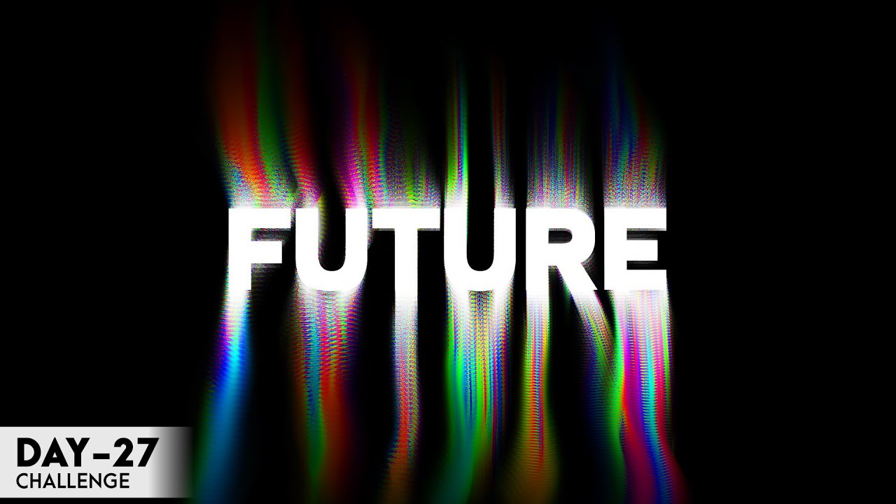 Photoshop Mixer Brush Text Effect: Neon Glitch Streaks Tutorial 