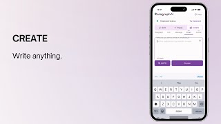 How to use our Create feature: Video Tutorial