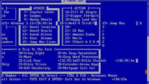 DOSBOX and My Color Batch Menus