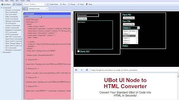 UBot UI Node to HTML Converter