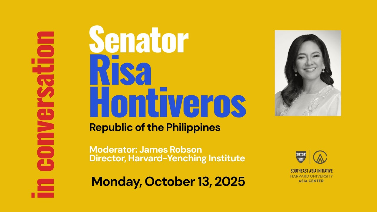 Senator Risa In Conversation: Senator Risa Hontiveros, Republic of the Philippines ...
