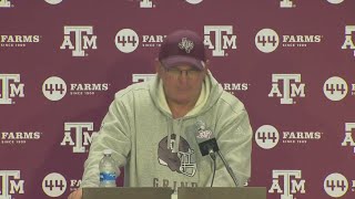 Texas A&M head coach Mike Elko press conference -- Arkansas