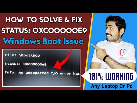 How To Solve And Fix Status: 0xc00000e9 | Boot Issue 0xc00000e9 Solve | Fix Status: 0xc00000e9