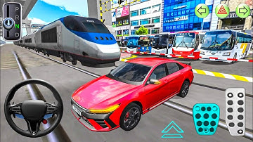 New Hyundai Elantra N Car Vs Bullet Train - 3D Driving Class Android Gameplay - Game Android ios