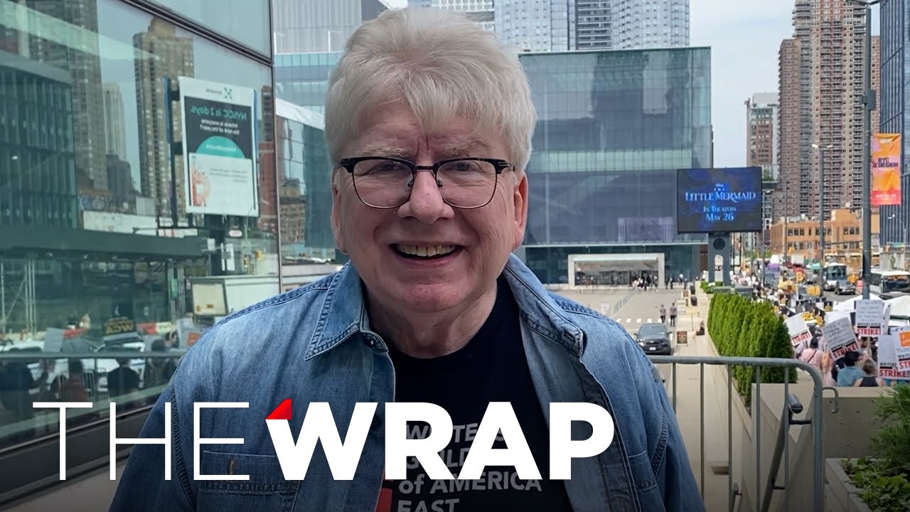 WGAE President Michael Winship Interview on the Upfronts Picket Line