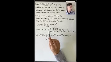 Counting Irreducible Polynomials of Given Degree (Algebra 3: Lecture 22 Video 3)