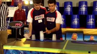 Cup Stacking Doubles 3-6-3 Relay