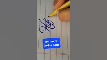 how to write name 💕hafsa zain💞 cursive writing #youtubeshorts #youtube #ytshorts