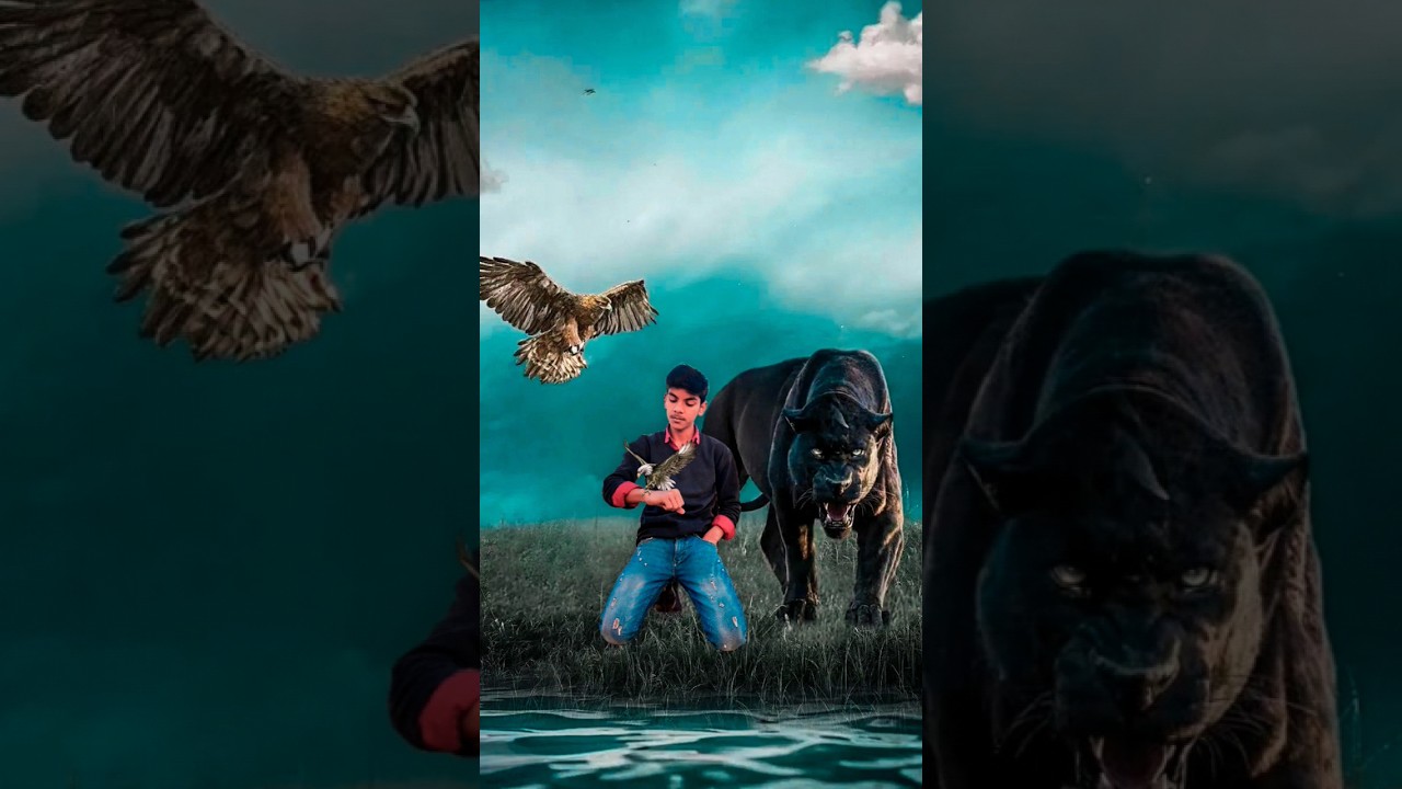 Black Panther 🐅 mobile 📲 photo editing 😳