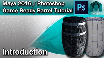 Maya High Poly to Low Poly Tutorial - Introduction - Game Ready Barrel