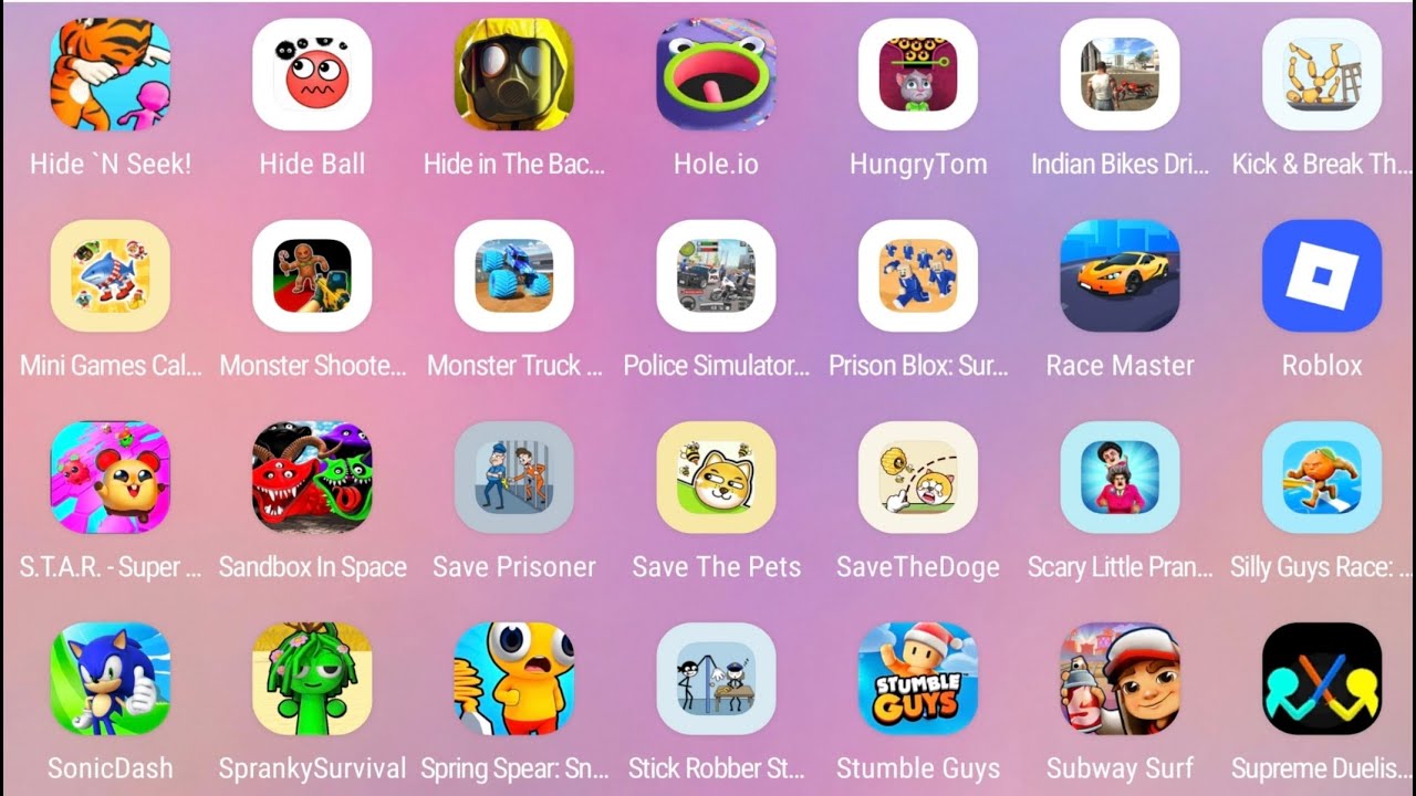 Brainrot mini Games,Sonic Dash,Bridge Race,Help Me Tricky Puzzle,Race Master 3D