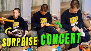 Boy Gets Surprise Concert Tickets as a Christmas Gift