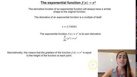 The exponential function e^x