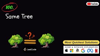 100. Same Tree | Leetcode | Java
