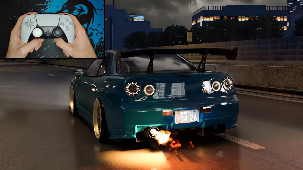 Nissan R34 GT-R | Assetto Corsa With Controller | No Hesi Shutoko - YouTube
