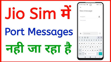 Jio Ki Sim Se Port Message Nahi Ja Raha Hai | Jio Message Failed To Sent | Jio Msg Not Sent