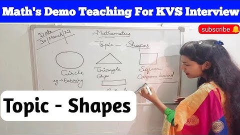 #kvs Maths demo||Topic-Shapes||Class - 3rd 4th||interview
