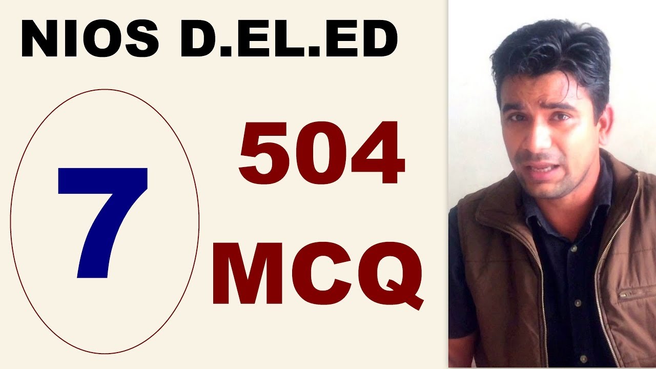 #7 - Course 504 Math MCQ Test, NIOS D.EL.ED | Online Partner