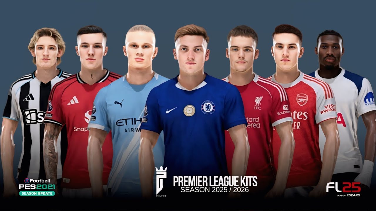 Premier League Kits Pes 2021 & FL25 Season 25/26 (SIDER) PC