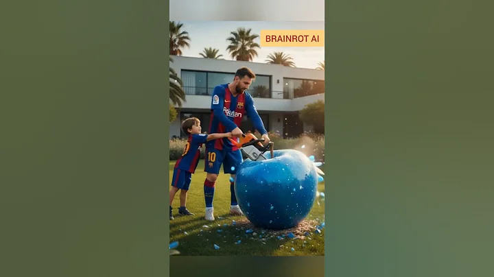 Ronaldo Vs Messi, Neymar, and Mbappe apple cutting surprise #messi #goat #ronaldo #aifunnyshorts