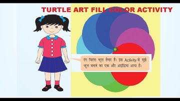 Class 7th ICT | TurtleArt color Circle design with fill color