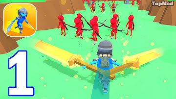 Knight Attack 3D: Sword Spin - Gameplay Walkthrough Part 1 Stickman Sword Spin (iOS, Android Game)