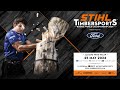 Stihl timbersports rookie world championship 2024 in milan italy german commentary