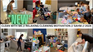 *NEW* CLEAN WITH ME //RELAXING CLEANING MOTIVATION // SAHM // 2024