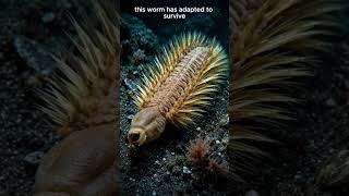 giant Antarctic scale worm: Crawling along the freezing ocean floor of Antarctica #ocean #oceanlife