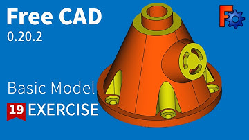 FreeCAD Tutorial for beginners,basic model exercise-19