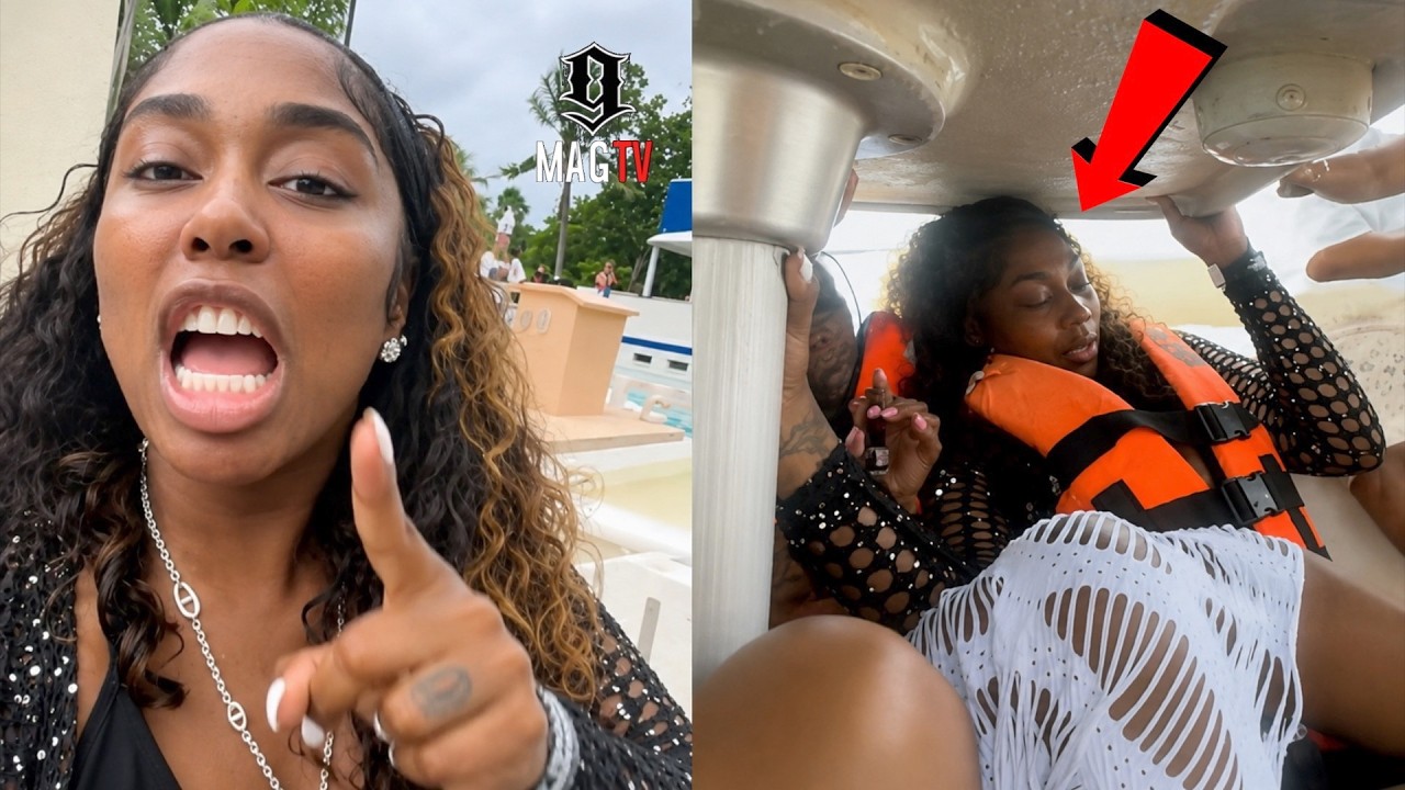 Kash Doll Holds On For Dear Life During Chartered Boat Ride In Mexico! 🌊