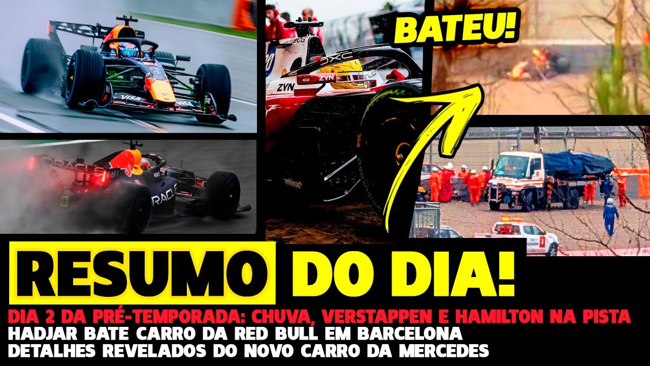🚨DIA 2: ACIDENTE COM A RED BULL, VERSTAPPEN E HAMILTON NA PISTA E CHUVA | FÓRMULA 1 | GPEMCASA