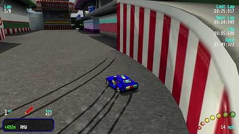 Re-Volt Custom Track Fairground 1 by G_J and I_Spy, 8 Lap Race