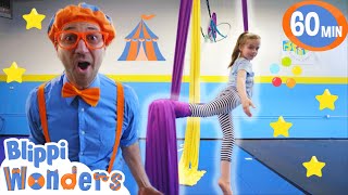 learn circus tricks with blippi blippi blippi wonders educational videos for kids