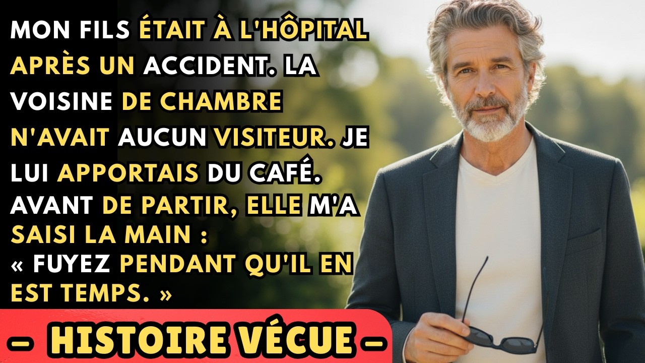 Ses doigts se sont enfoncés dans mon poignet avec une force que je n’aurais jamais cru possible chez une femme de 78 ans. Son regard, d’ordinaire si vide, s’est rempli d’une terreur qui m’a glacé....