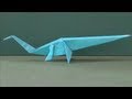 恐竜「セイスモサウルス」(地震竜)折り紙Dinosaur "Diplodocus hallorum" (earthquake dragon) origami