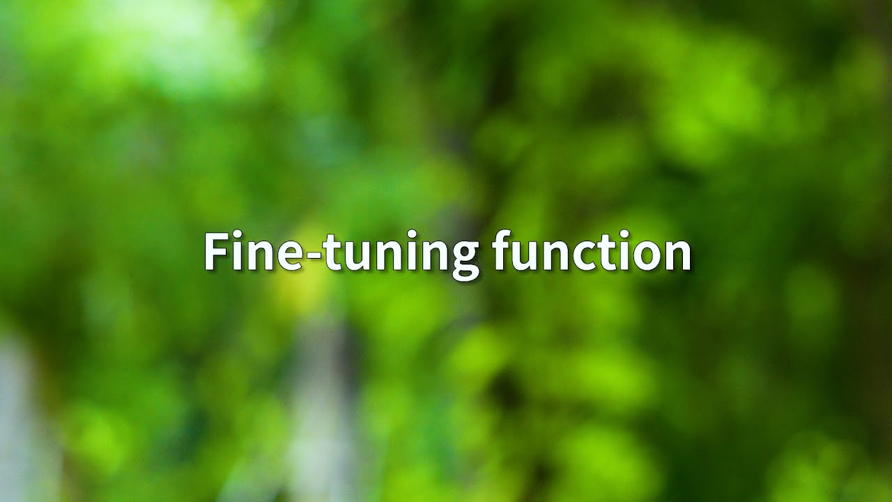 How to fine-tune the function (BL08) - YouTube
