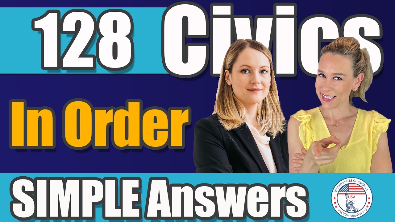 Official USCIS 128 Civics Questions IN ORDER | Officer Ella | 2025 US Naturalization Civics Test