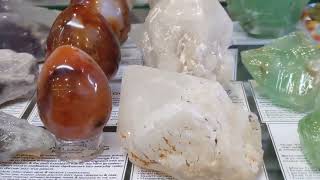 Rustic Minerals October 2022 Crystal & Minerals Display at Puff Palace. Crystal Shop Rochester NY