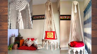 How to Make a Macramé Swing Part-1 || DIY a Gorgeous Boho Macramé swing|| Macrame hammock part-1