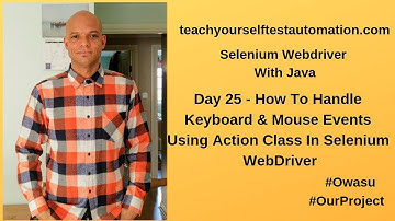 How To Handle Keyboard & Mouse Events Using Action Class In Selenium WebDriver